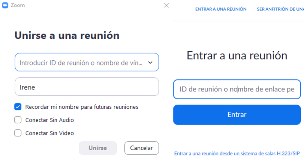 Unirse a una reunión