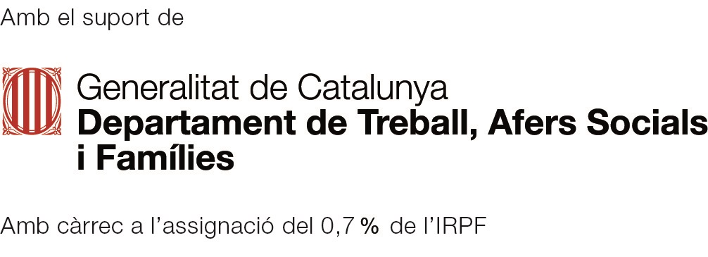 Departament de treball, afers socials i families. Amb càrrec a l'assignació del 0,7% de l'IRPF